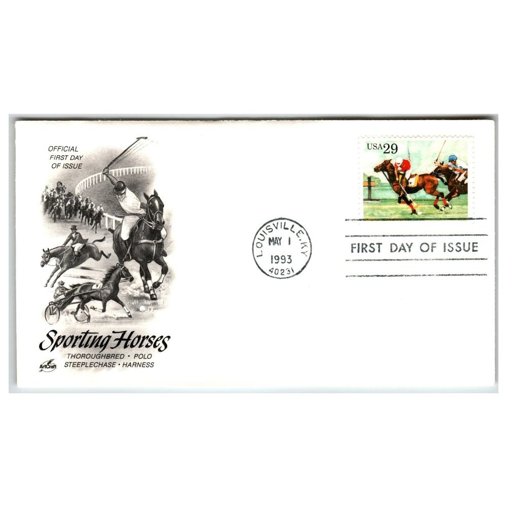 Scott #2762 Sporting Horses Polo 1993 First Day Cover FDC Artcraft